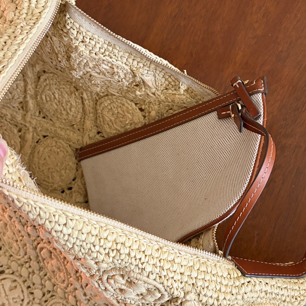 Tory Burch Balloon Bag with Brown Leather Trim - Picture 5 of 8